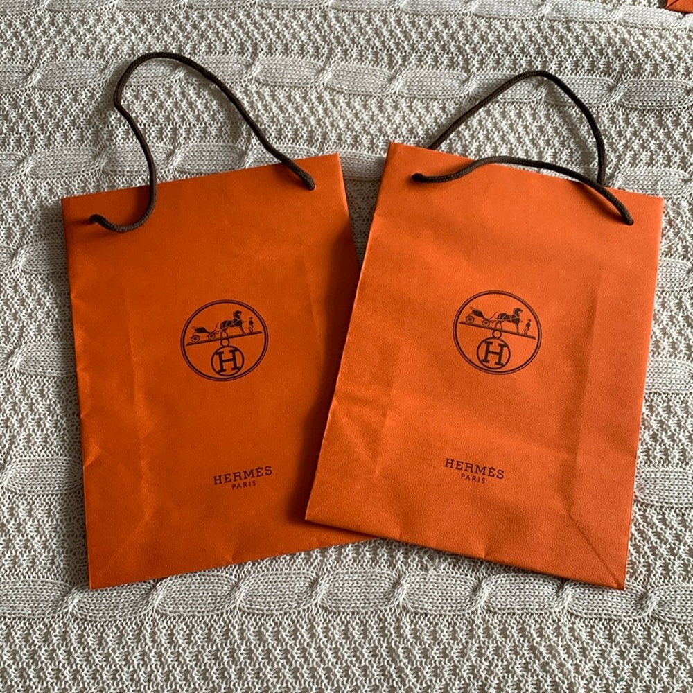 (2) Hermès Paper Gift Bags